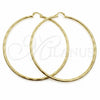 Oro Laminado Extra Large Hoop, Gold Filled Style Hollow Design, Polished, Golden Finish, 02.213.0153.90