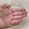Oro Laminado Extra Large Hoop, Gold Filled Style Hollow Design, Polished, Golden Finish, 02.213.0153.100
