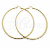 Oro Laminado Extra Large Hoop, Gold Filled Style Hollow Design, Polished, Golden Finish, 02.213.0153.100