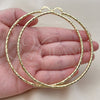 Oro Laminado Extra Large Hoop, Gold Filled Style Hollow Design, Diamond Cutting Finish, Golden Finish, 02.213.0150.90