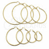 Oro Laminado Extra Large Hoop, Gold Filled Style Hollow Design, Diamond Cutting Finish, Golden Finish, 02.213.0150.90