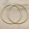 Oro Laminado Extra Large Hoop, Gold Filled Style Diamond Cutting Finish, Golden Finish, 02.213.0245.1.100