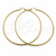 Oro Laminado Extra Large Hoop, Gold Filled Style Diamond Cutting Finish, Golden Finish, 02.213.0245.1.100