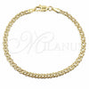 Oro Laminado Basic Anklet, Gold Filled Style Polished, Golden Finish, 04.213.0338.07 (Thickness, 7 Inches Length)
