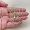 Oro Laminado Basic Necklace, Gold Filled Style Polished, Golden Finish, 04.213.0338.22 (Thickness, 22 Inches Length)