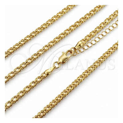 Oro Laminado Basic Necklace, Gold Filled Style Polished, Golden Finish, 04.213.0338.22 (Thickness, 22 Inches Length)