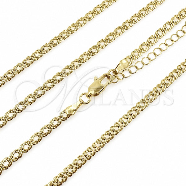 Oro Laminado Basic Necklace, Gold Filled Style Polished, Golden Finish, 04.213.0338.22 (Thickness, 22 Inches Length)