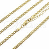 Oro Laminado Basic Necklace, Gold Filled Style Polished, Golden Finish, 04.213.0338.22 (Thickness, 22 Inches Length)