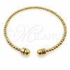 Oro Laminado Individual Bangle, Gold Filled Style Ball and Twist Design, Polished, Golden Finish, 07.459.0005 (03 MM Thickness, One size fits all)