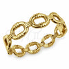 Stainless Steel Individual Bangle, Belt Buckle and Paperclip Design, Polished, Golden Finish, 07.116.0005.04 (15 MM Thickness, Size 4 (2.25 Diameter))