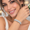 Stainless Steel Individual Bangle, Teardrop Design, Polished, Steel Finish, 07.116.0008.05 (Thickness, Size 5 (2.50 Diameter))