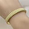 Stainless Steel Individual Bangle, Teardrop Design, Polished, Golden Finish, 07.116.0008.1.05 (Thickness, Size 5 (2.50 Diameter))