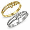 Stainless Steel Individual Bangle, Belt Buckle and Twist Design, Polished, Golden Finish, 07.116.0010.1.05 (16 MM Thickness, Size 5 (2.50 Diameter))