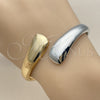 Oro Laminado Individual Bangle, Gold Filled Style Teardrop Design, Polished, Two Tone, 07.215.0037.1.04 (Thickness, Size 4 (2.25 Diameter))