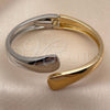 Oro Laminado Individual Bangle, Gold Filled Style Teardrop Design, Polished, Two Tone, 07.215.0037.1.04 (Thickness, Size 4 (2.25 Diameter))