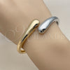 Oro Laminado Individual Bangle, Gold Filled Style Teardrop Design, Polished, Two Tone, 07.215.0046.05 (20 MM Thickness, Size 5 (2.50 Diameter))