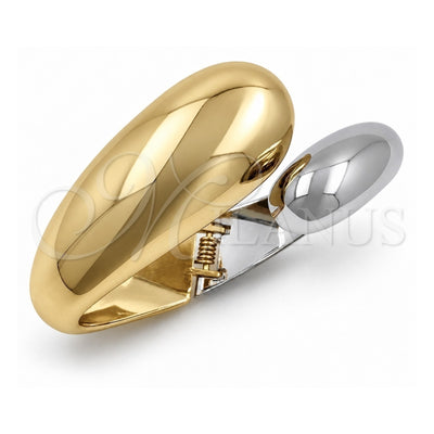 Oro Laminado Individual Bangle, Gold Filled Style Teardrop Design, Polished, Two Tone, 07.307.0038.2.05 (30 MM Thickness, Size 5 (2.50 Diameter))
