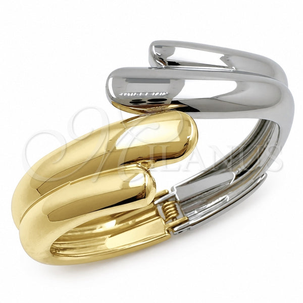 Oro Laminado Individual Bangle, Gold Filled Style Polished, Two Tone, 07.215.0047.05 (30 MM Thickness, Size 5 (2.50 Diameter))