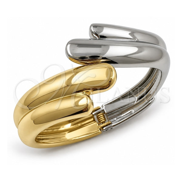 Oro Laminado Individual Bangle, Gold Filled Style Polished, Two Tone, 07.215.0047.05 (30 MM Thickness, Size 5 (2.50 Diameter))