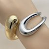 Oro Laminado Individual Bangle, Gold Filled Style Teardrop Design, Polished, Two Tone, 07.422.0009.1.05 (45 MM Thickness, Size 5 (2.50 Diameter))