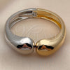 Oro Laminado Individual Bangle, Gold Filled Style Teardrop Design, Polished, Two Tone, 07.215.0048.05 (22 MM Thickness, Size 5 (2.50 Diameter))