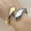 Oro Laminado Individual Bangle, Gold Filled Style Teardrop Design, Polished, Two Tone, 07.215.0050.05 (40 MM Thickness, Size 5 (2.50 Diameter))