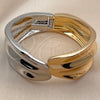 Oro Laminado Individual Bangle, Gold Filled Style Leaf Design, Polished, Two Tone, 07.215.0053.05 (30 MM Thickness, Size 5 (2.50 Diameter))