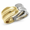 Oro Laminado Individual Bangle, Gold Filled Style Leaf Design, Polished, Two Tone, 07.215.0053.05 (30 MM Thickness, Size 5 (2.50 Diameter))