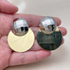 Oro Laminado Stud Earring, Gold Filled Style Polished, Two Tone, 02.472.0010