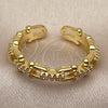 Oro Laminado Multi Stone Ring, Gold Filled Style with White Micro Pave, Polished, Golden Finish, 01.472.0001 (One size fits all)