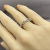 White Gold Filled Multi Stone Ring, with White Micro Pave, Polished, Rhodium Finish, 01.472.0001.1 (One size fits all)