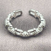 White Gold Filled Multi Stone Ring, with White Micro Pave, Polished, Rhodium Finish, 01.472.0001.1 (One size fits all)