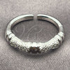 White Gold Filled Multi Stone Ring, Bamboo Design, with White Micro Pave, Polished, Rhodium Finish, 01.472.0002.1 (One size fits all)