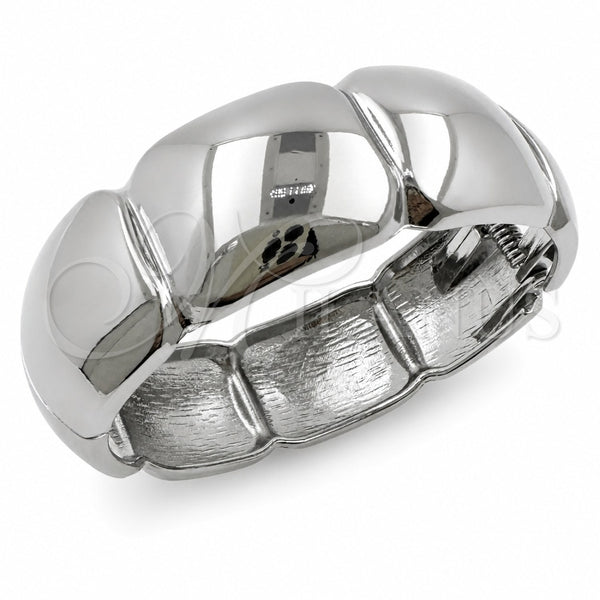 Rhodium Gold Filled Individual Bangle, Polished, Rhodium Finish, 07.307.0062.1.05 (21 MM Thickness, Size 5 (2.50 Diameter))