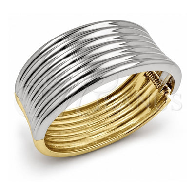 Oro Laminado Individual Bangle, Gold Filled Style Polished, Two Tone, 07.307.0018.2.04 (25 MM Thickness, Size 4 (2.25 Diameter))