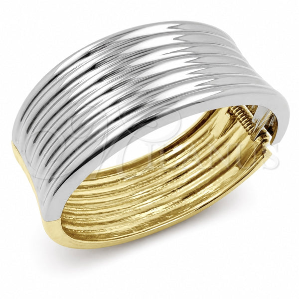 Oro Laminado Individual Bangle, Gold Filled Style Polished, Two Tone, 07.307.0018.2.04 (25 MM Thickness, Size 4 (2.25 Diameter))