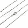 Stainless Steel Basic Necklace, Polished, Steel Finish, 04.435.0004.18 (02 MM Thickness, 18 Inches Length)