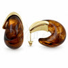 Oro Laminado Small Hoop, Gold Filled Style Brown Resin Finish, Golden Finish, 02.60.0180.25