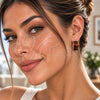 Oro Laminado Small Hoop, Gold Filled Style Brown Resin Finish, Golden Finish, 02.60.0185.22