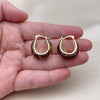 Oro Laminado Small Hoop, Gold Filled Style Brown Resin Finish, Golden Finish, 02.60.0186.20