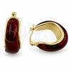 Oro Laminado Small Hoop, Gold Filled Style Brown Resin Finish, Golden Finish, 02.60.0186.20