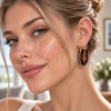 Oro Laminado Medium Hoop, Gold Filled Style Brown Resin Finish, Golden Finish, 02.60.0188.30