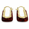 Oro Laminado Small Hoop, Gold Filled Style Brown Resin Finish, Golden Finish, 02.60.0194.20