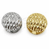 White Gold Filled Huggie Hoop, Ball Design, Diamond Cutting Finish, Rhodium Finish, 02.195.0358.1.15
