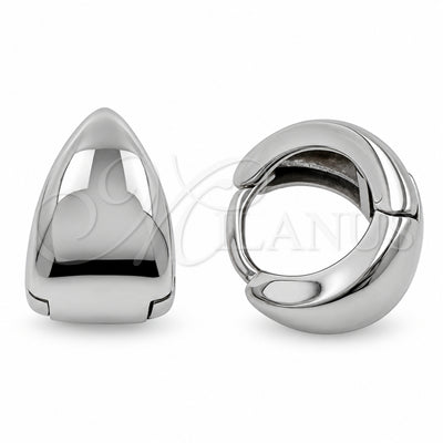 White Gold Filled Huggie Hoop, Polished, Rhodium Finish, 02.195.0204.1.12