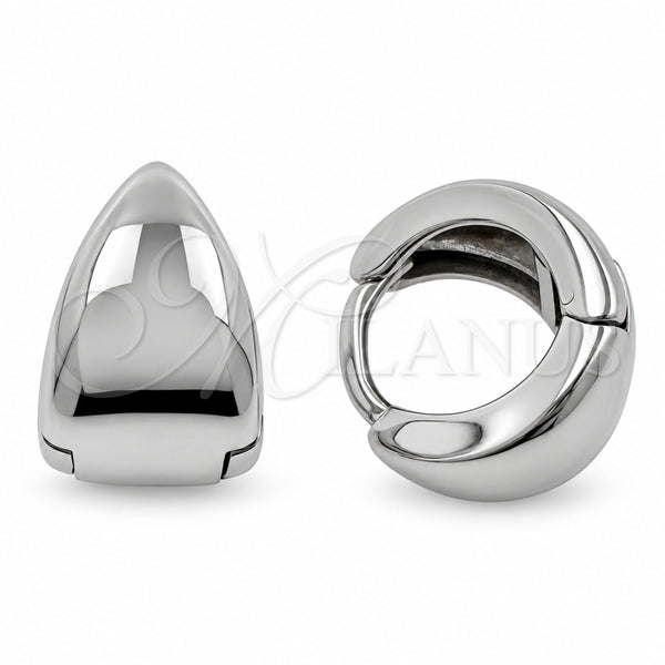 White Gold Filled Huggie Hoop, Polished, Rhodium Finish, 02.195.0204.1.12
