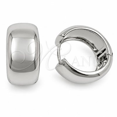 White Gold Filled Huggie Hoop, Polished, Rhodium Finish, 02.195.0307.1.20