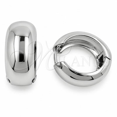 White Gold Filled Huggie Hoop, Polished, Rhodium Finish, 02.195.0306.1.22