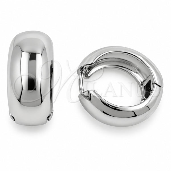 White Gold Filled Huggie Hoop, Polished, Rhodium Finish, 02.195.0306.1.22