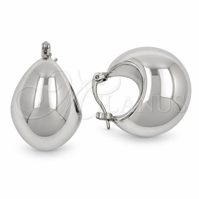 White Gold Filled Small Hoop, Hollow Design, Polished, Rhodium Finish, 02.195.0272.1.25